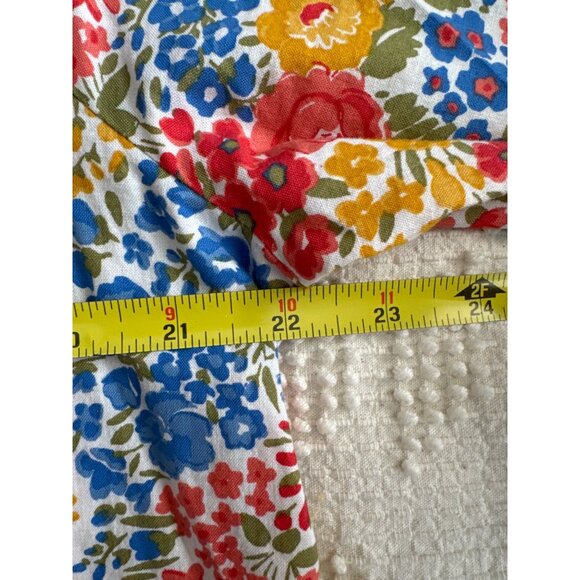 Croft & Barrow Womens Blouse Sz L Petite Liberty Inspired Ditsy Floral Cottage - Picture 6 of 10